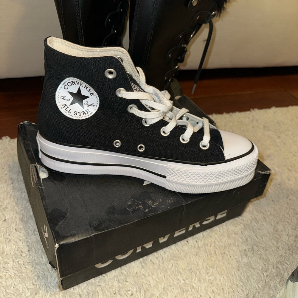 Brand new platform black converse